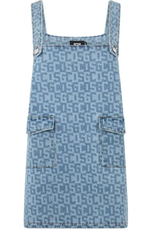 GCDS Jeanskleid mit Monogramm
