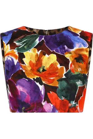 Dolce & Gabbana Cropped-Top mit Blumen-Print