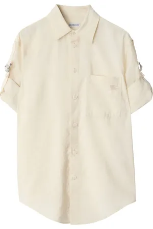 Burberry Seidenhemd mit Logo-Stickerei