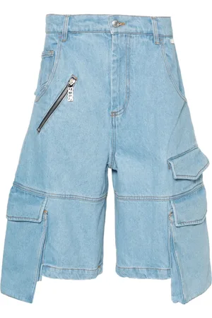 GCDS Jeans-Shorts mit Logo-Schild