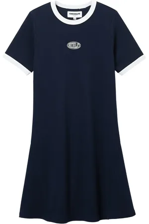 Chocoolate T-Shirtkleid mit Kontrasteinsatz
