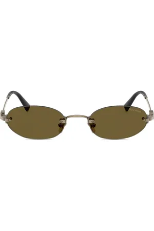 Miu Miu Sonnenbrille mit ovalem Gestell