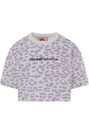 Flower Mountain T-Shirt mit Leoparden-Print