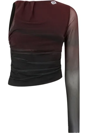 GCDS Creature One-Shoulder-Top aus Tüll