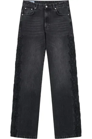 ROUGH. Gerade Jeans mit hohem Bund