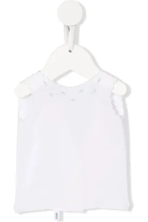 Mariella Ferrari Bestickte Bluse mit Muschelsaum