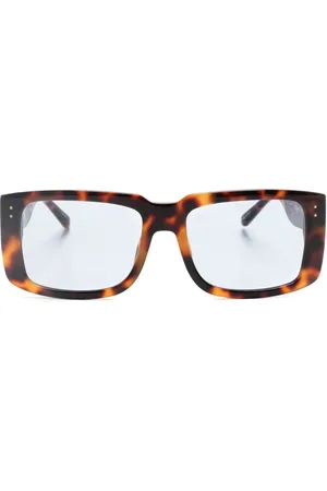 Linda Farrow Oversized-Sonnenbrille in Schildpattoptik