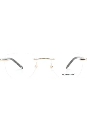 Montblanc Rahmenlose Brille mit eckigen Gläsern
