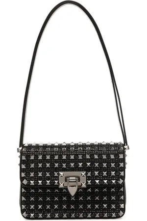VALENTINO GARAVANI Kleine Rockstud Schultertasche mit Strass