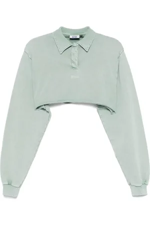 GCDS Ausgeblichenes Cropped-Poloshirt