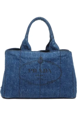 Prada 2000-2020 Canapa M Tote Bag aus Denim