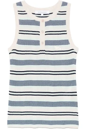 Maison Kitsuné Fein geripptes Oberteil