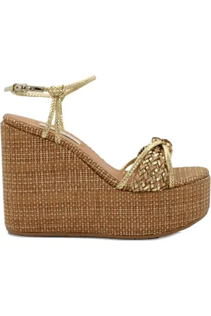 Casadei Wedge-Sandalen mit Webmuster