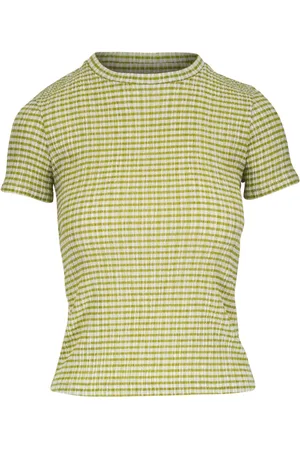 Vince T-Shirt mit Vichy-Karo