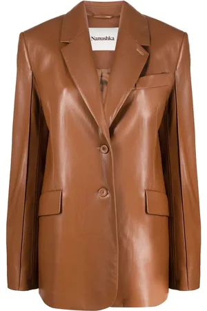 Nanushka Oversized-Blazer in Lederoptik