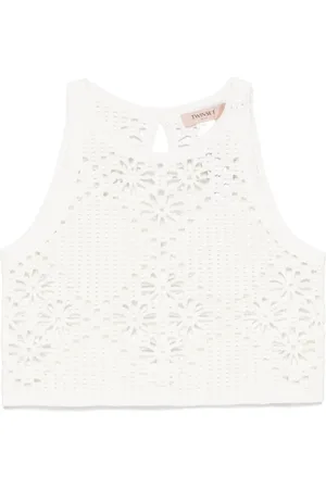Twin-Set Klassisches Cropped-Top