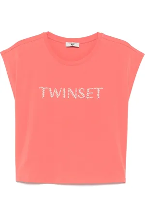 Twin-Set T-Shirt mit Perlen-Logo