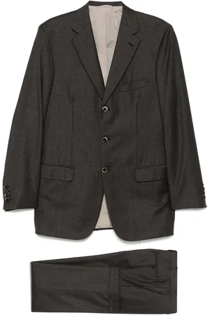 BRIONI Anzug mit Hahnentrittmuster
