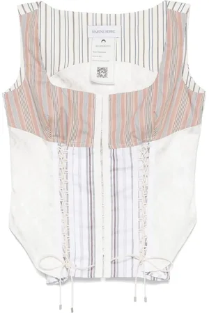 Marine Serre Gestreiftes Regenerated Top
