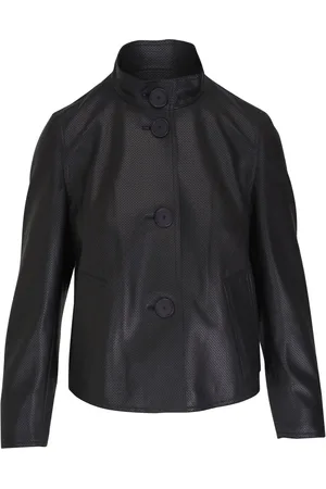 AKRIS Einreihige Lederjacke