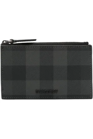 Burberry Kariertes Portemonnaie mit Logo-Schild