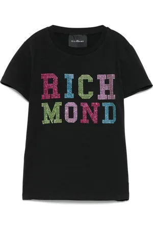 John Richmond T-Shirt mit Kristall-Logo