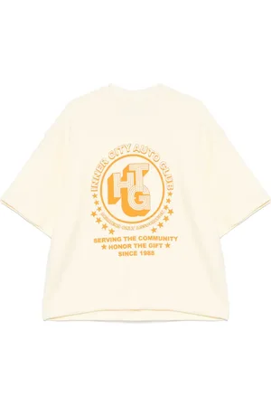 HONOR THE GIFT Association T-Shirt mit Fischgrätenmuster