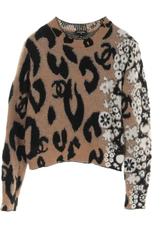 CHANEL 1986-1988 Pullover aus CC-Jacquard