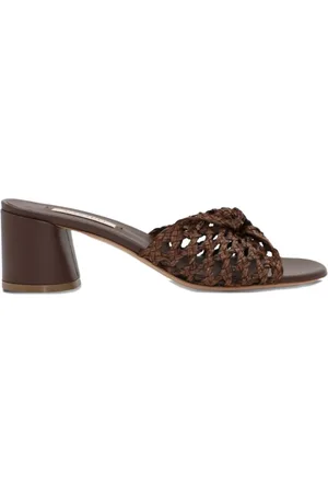 Casadei Gewebte Mules mit Blockabsatz