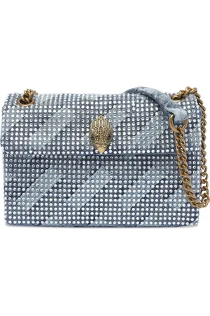Kurt Geiger Kensington Schultertasche aus Denim mit Nieten