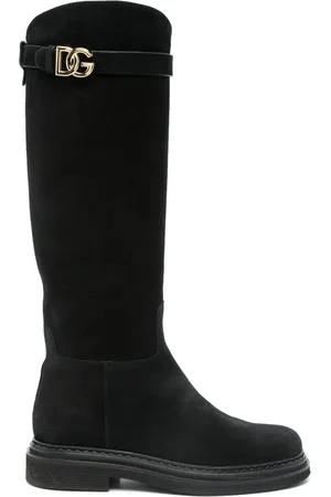 Dolce & Gabbana Stiefel mit Logo-Schild