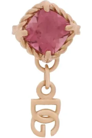 Dolce & Gabbana Einzelner 18kt Gelbgoldohrring mit Turmalin