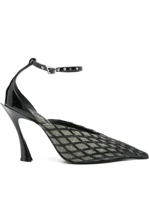 MUGLER Mules mit Rautenmuster 100mm