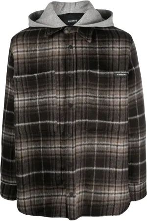 Nahmias Karierte Hemdjacke mit Kapuze