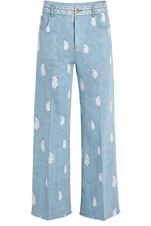 Giambattista Valli Jeans mit Blumenstickerei