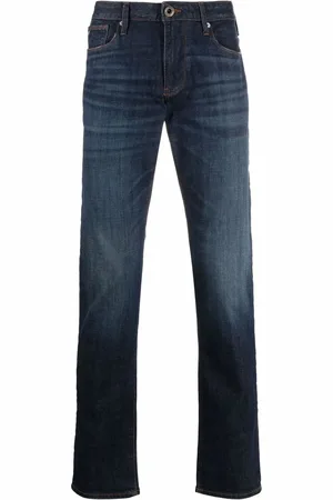 Emporio Armani Halbhohe Straight-Leg-Jeans