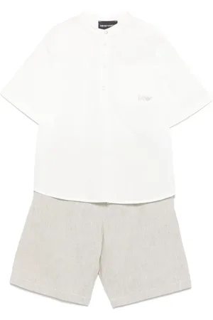 Emporio Armani Shorts-Set mit Logo-Stickerei