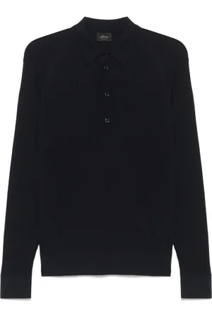 BRIONI Poloshirt aus geripptem Strick