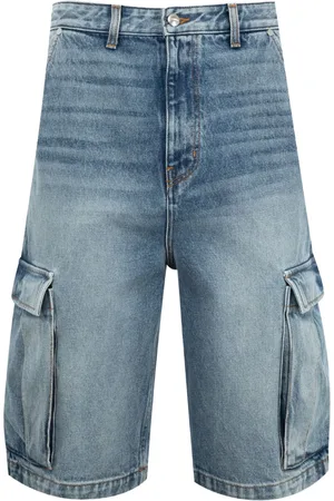 Rhude Jeans-Shorts mit aufgesetzten Taschen