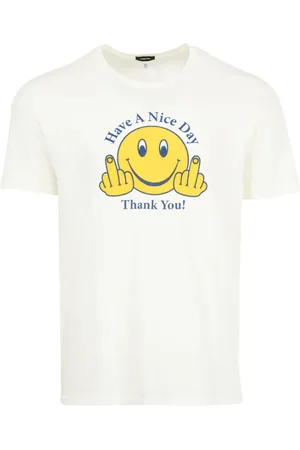 R13 T-Shirt mit "Have a nice Day"-Print