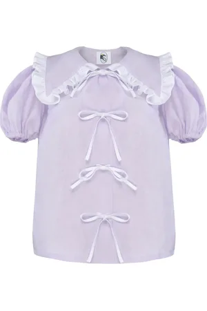 Sleeper Pyjama-Oberteil aus Leinen mit Puffärmeln