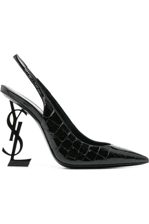 Saint Laurent Slingback-Pumps mit Kroko-Prägung 100mm