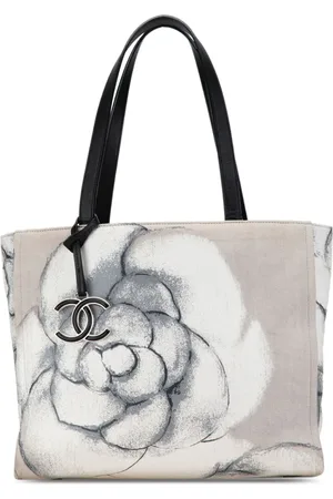 CHANEL 2016-2017 Canvas-Shopper mit Camellia-Print