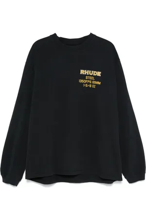 Rhude Langarmshirt mit Text-Print