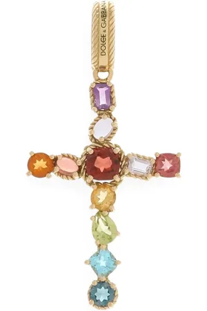 Dolce & Gabbana 18kt Rainbow Gelbgoldanhänger mit Schmucksteinen