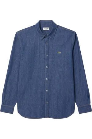 Lacoste Jeanshemd mit Logo-Applikation