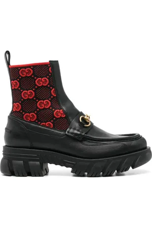 Gucci Stiefel aus GG-Jacquard mit Horsebit-Detail