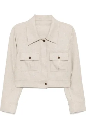 N.PEAL Cropped-Jacke aus Kaschmir
