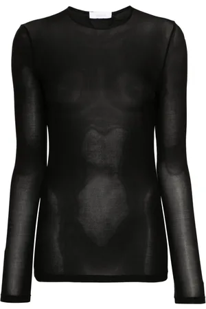 Paco rabanne Sheer-Langarmshirt