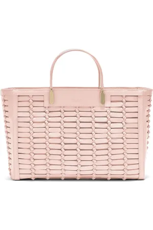GENNY Tote Bag aus Leder mit Blockchain-Muster